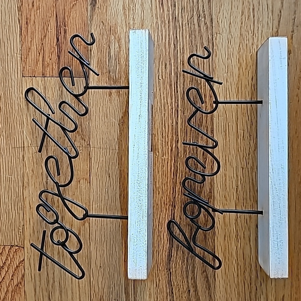HOLIDAY HOME 'Together Forever' Standing Wire Decor Valentine's Day Love